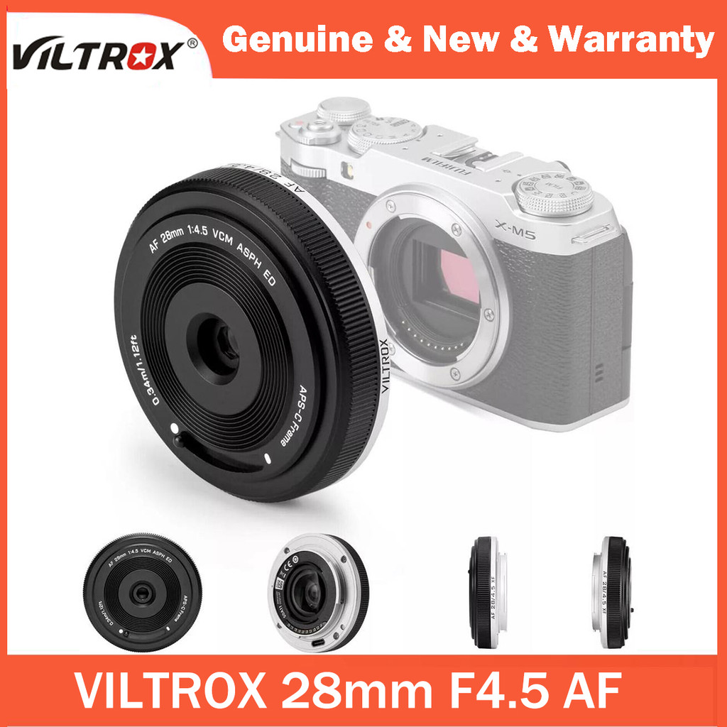 VILTROX 28mm F4.5 Pancake Lens Autofocus Full Frame Lens Retro Ultra-thin For Nikon Z Sony E Fujifil
