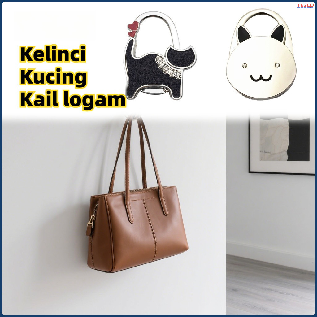 Gantungan Tas Meja Portable / Gantungan Untuk Tas Penyimpanan Lipat / Gantungan Tas Buat Di Meja