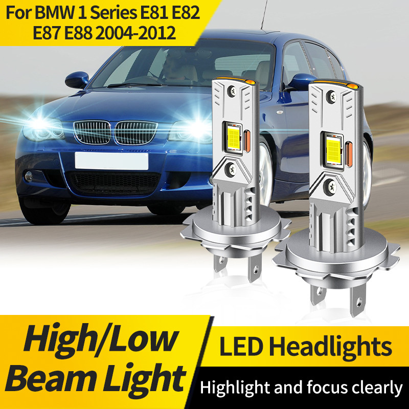 2PCS For BMW 1 Series E81 E82 E87 E88 2004-2012 20000LM Canbus H7 Car LED Headlight Auto Hi/Lo Beam 