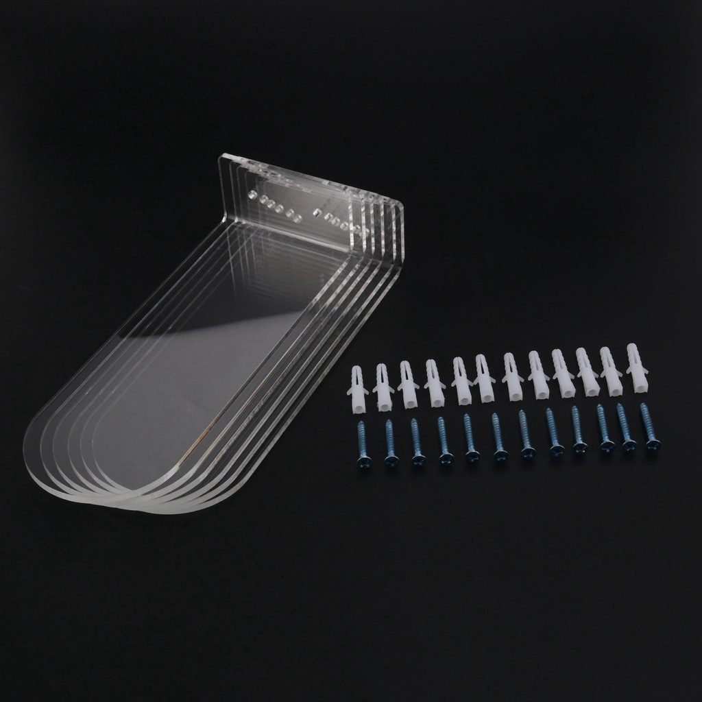 ABAH-12 Pack Floating Shoe Shelves,Transparent Acrylic Wall Mounted Shoe Display Shelves,For Display