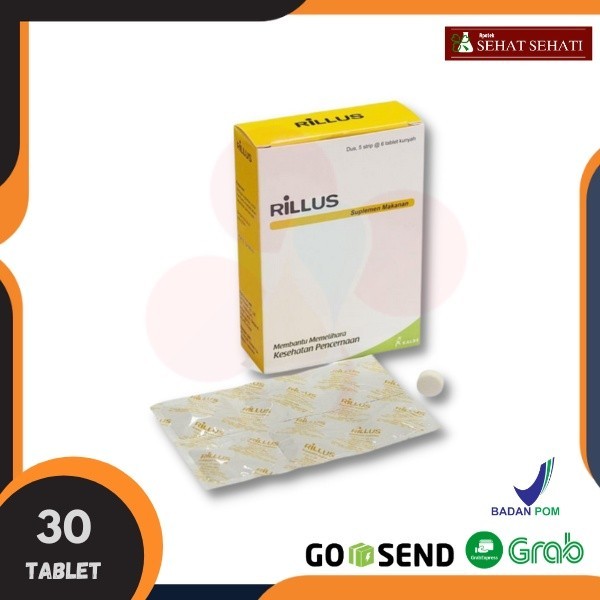 Rillus Tablet Kunyah Probiotik dan Prebiotik - 30 Tablet