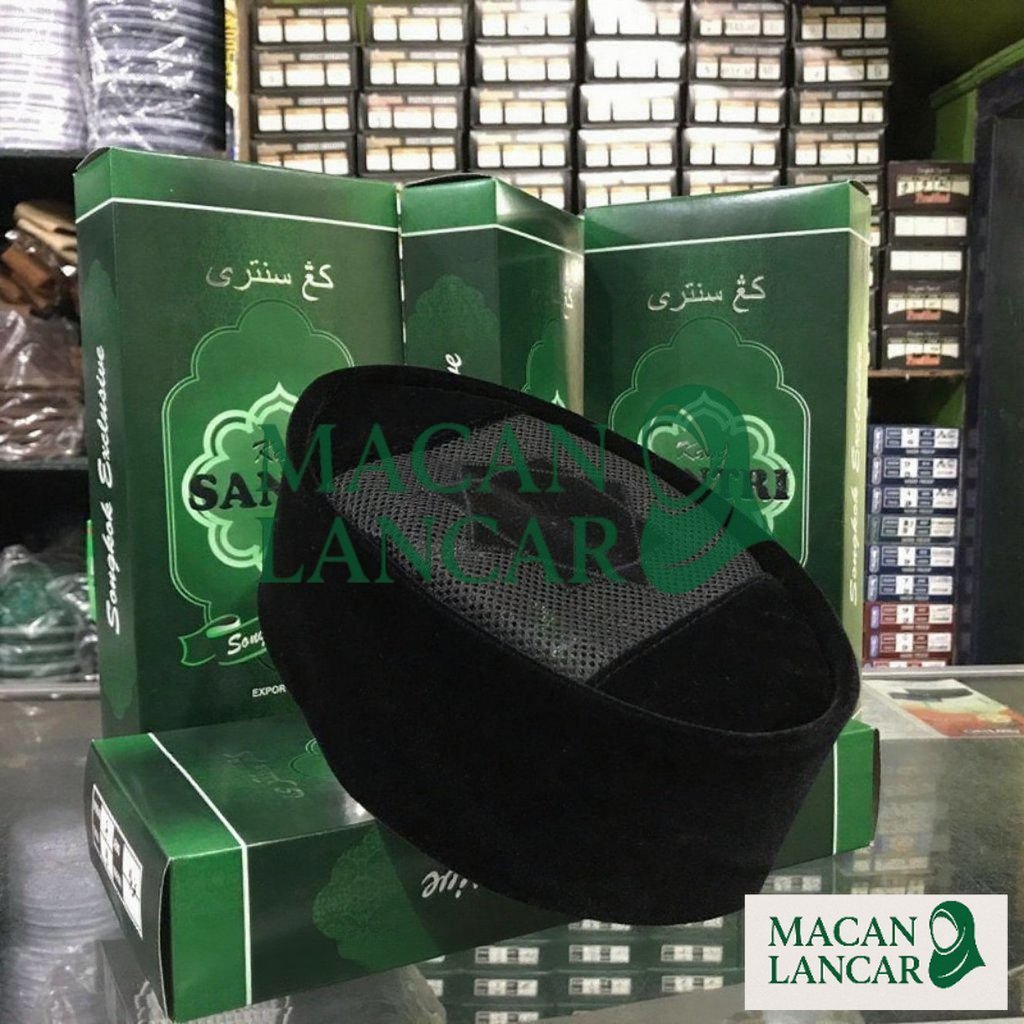 Terlaris songkok kang santri model ac tengah tinggi 8 9 10 exclusive peci kang santri kopiah hitam