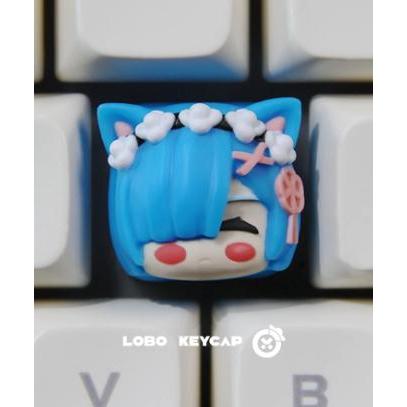 Lobo Rem Cat Re:Zero Anime Theme Artisan Keycaps Resin Keycap