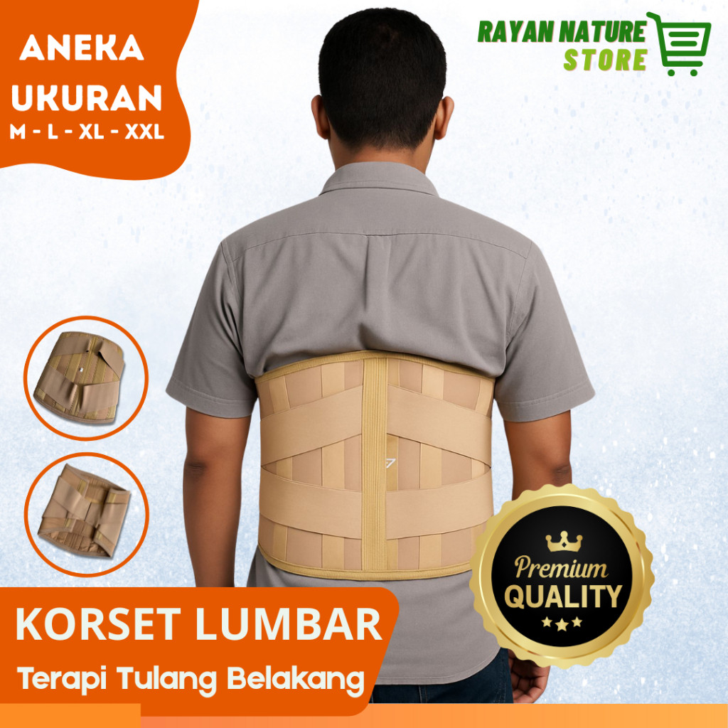 Korset Pinggang / Korset Tulang Belakang / Terapi Sakit Pinggang Syaraf Kejepit