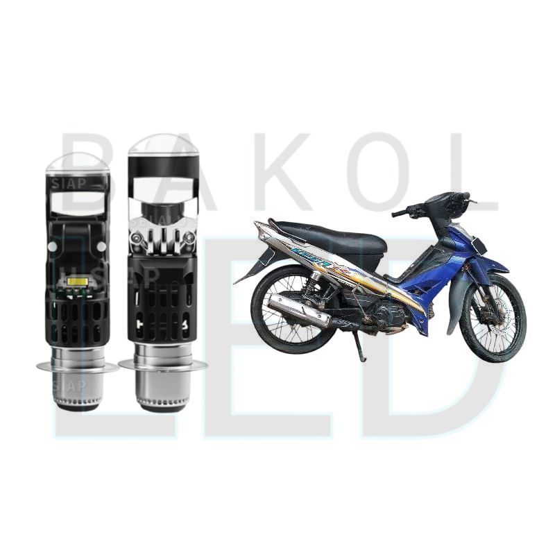 1pcs Lampu depan LED H6 Mini BiLED motor Yamaha VEGA R BL