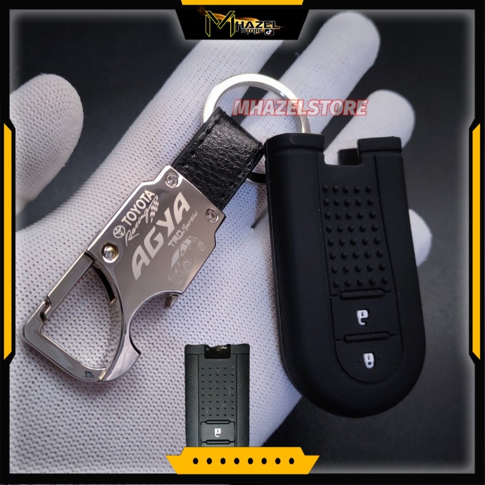 gantungan kunci case cover silikon remote keyless mobil toyota agya 2021 up