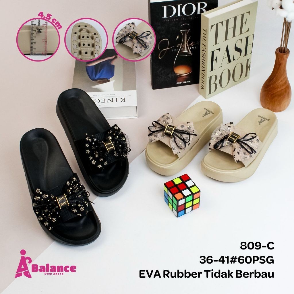 Sandal Selop Wedges Wanita Pita AIR-BALANCE 809-C