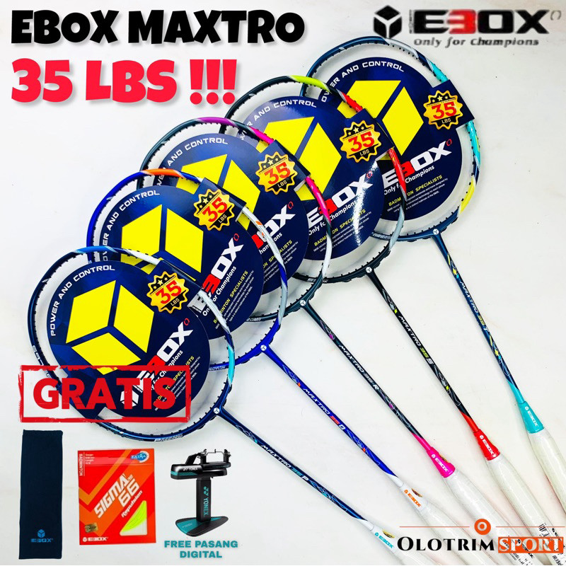 SCoups Sporty Raket Badminton EBOX MAXTRO 35LBS 35 LBS Original