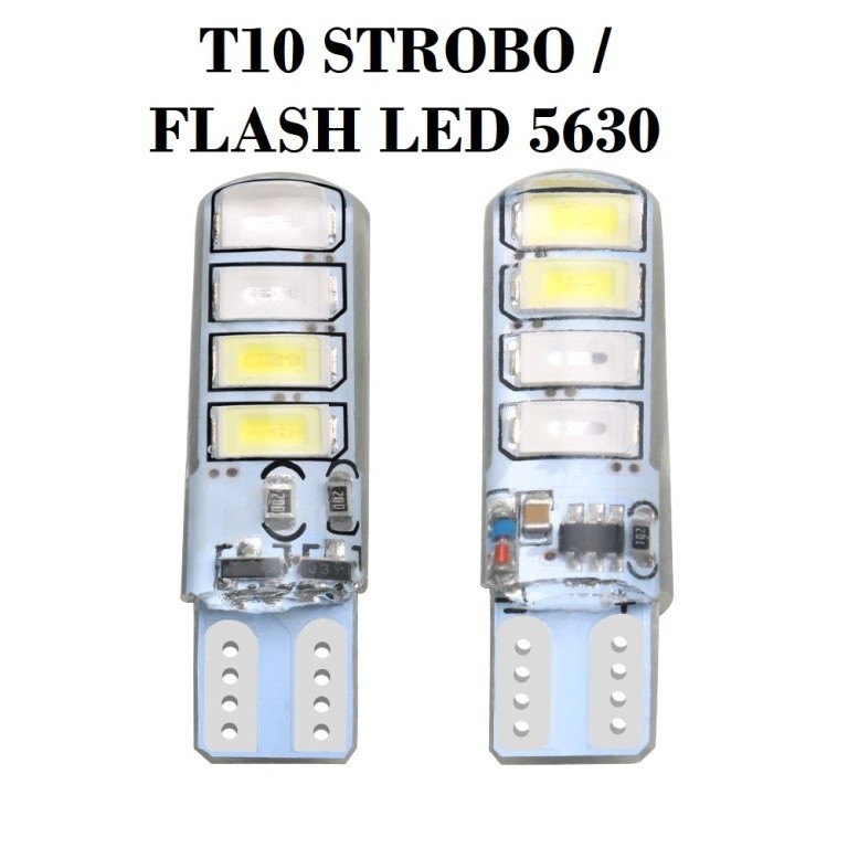 (11i) LED T10 2 WARNA sein kg putih merah kuning hijau biru ice blue lampu sen jelly kedip gel led t