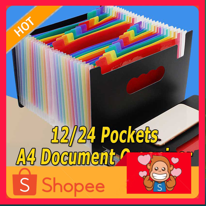 Rainbow Map Plastik / Dokumen Keeper / Clear Holder A4 F4 / MAP DOKUMEN / MAP KANCING Meja Standing