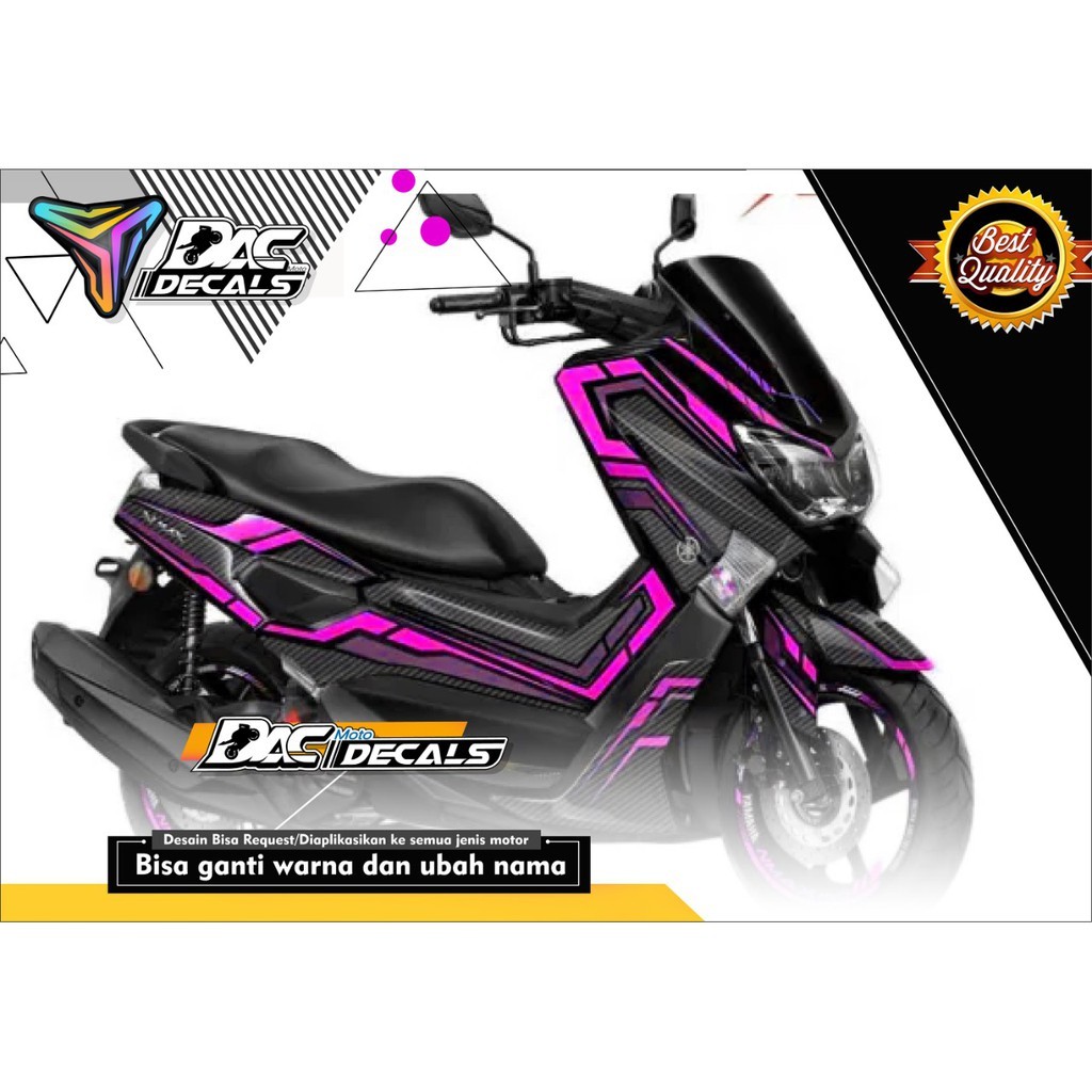Sticker decal full body Yamaha Nmax hitam ungu ngrafis