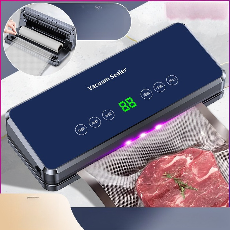 Vacuum Food Sealers Kitchen Appliances Fully Automatic Vacuum Household Plastic Sealing Machine Dry 