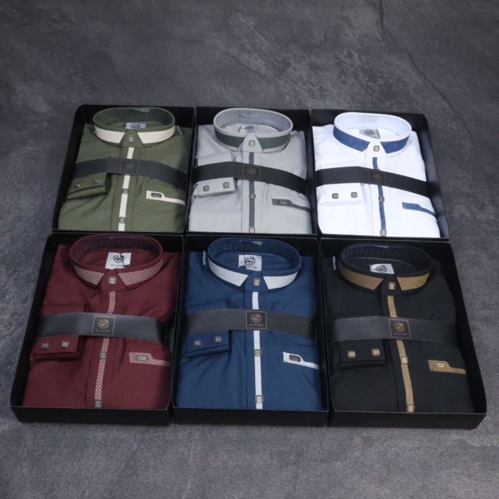 ALNOOR SAUQI KATUN PREMIUM -  Jubah Gamis Pria Al Noor Premium Katun Almakky Store