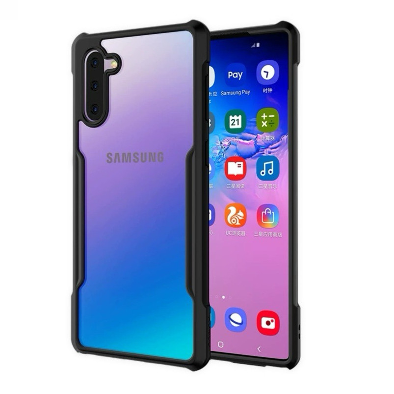 CASE SAMSUNG NOTE 10 / NOTE 10 PLUS CASE TRANSPARAN CLEAR FUSION ANTI SHOCKPROOF BLACK