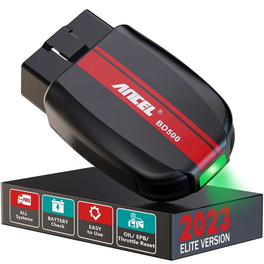 ANCEL BD500 OBD2 Bluetooth 5.0 Scanner All System Car Code Reader with EPB /Throttle Learning for VW