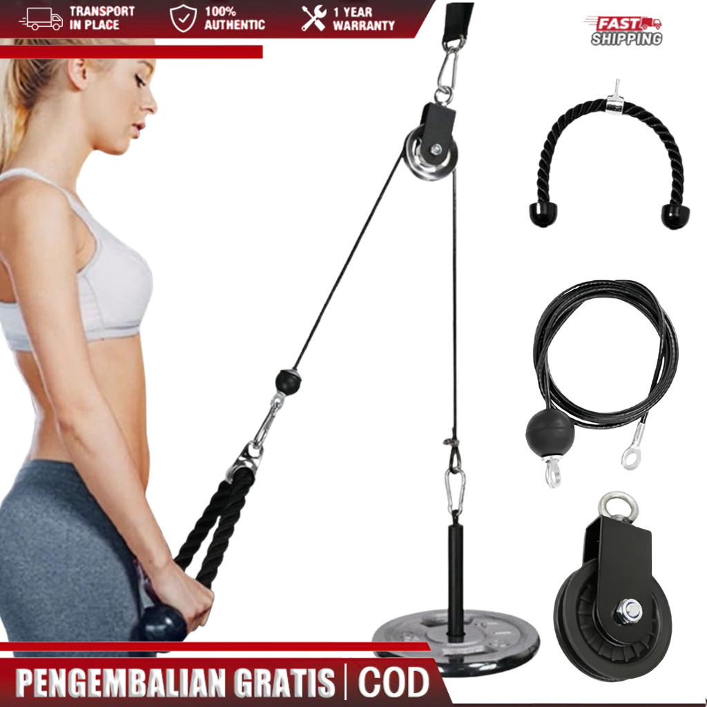 Pulley Cable System Set | Katrol Fitness | Alat Olahraga Rumah