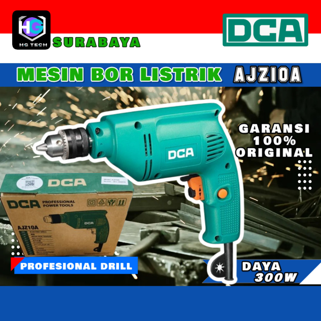 DCA MESIN BOR DRILL 10mm AJZ-10A | DCA MESIN BOR TANGAN LISTRIK DRILL 10 mm AJZ-10A