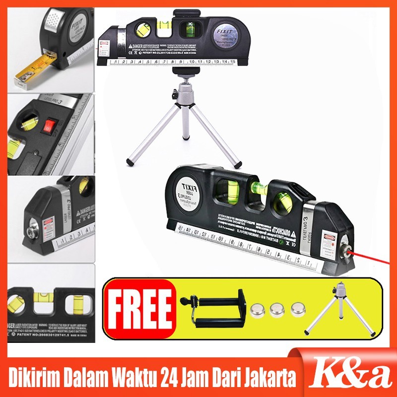 Meteran Laser Alat Pengukur Kemiringan Waterpass Penggaris Laser Tukang Bangunan