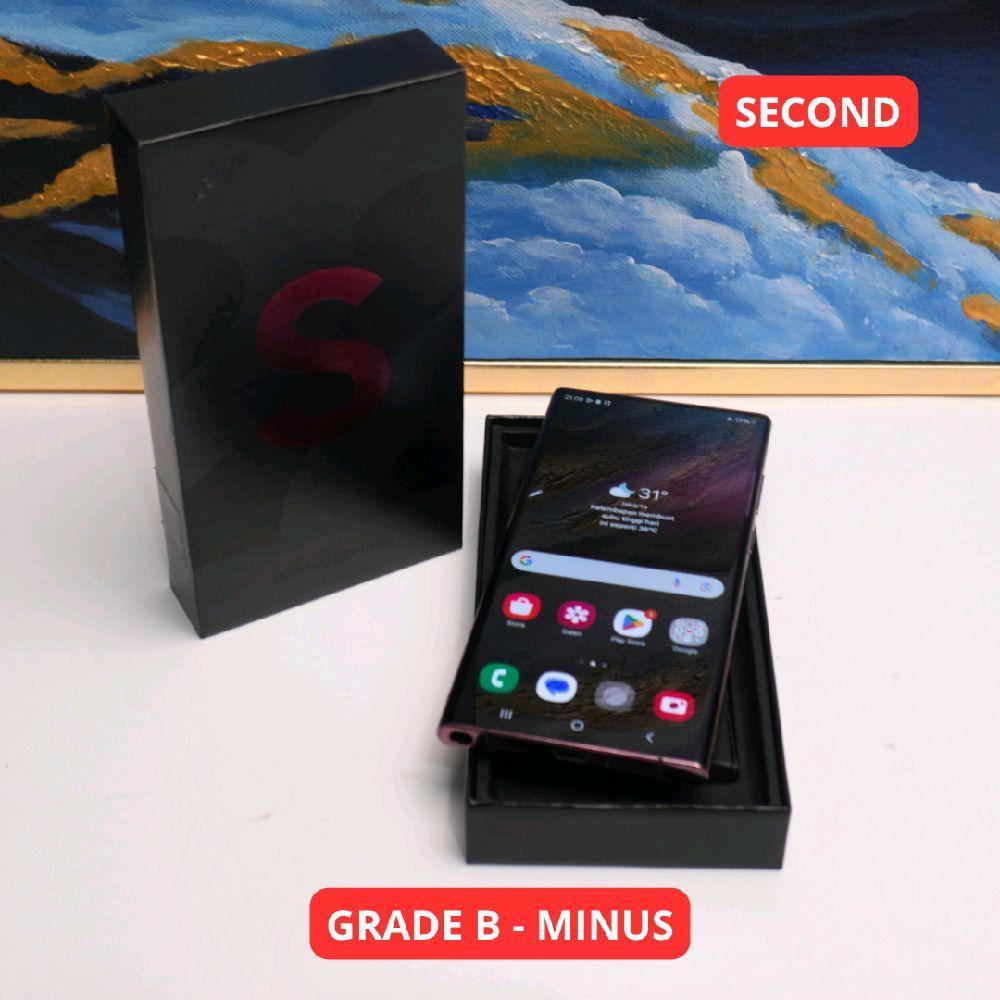 SAMSUNG S22 ULTRA 12/512 GB GRADE B - MINUS HP SECOND ORIGINAL SINAR MUTIARA CELL (57782)
