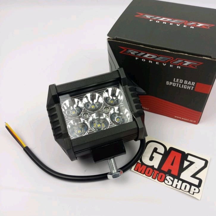 [HALIM JAYA] Lampu Tembak Sorot LED CAREE 6 titik mata 12V Kotak RI Flash Universal Mobil Motor Trai