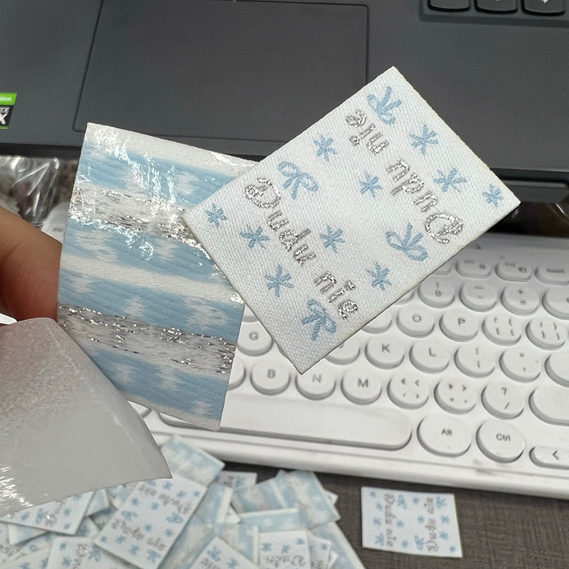 100pcs Custom Personalized Logo Damask Clothing woven Main Woven Labels For garment