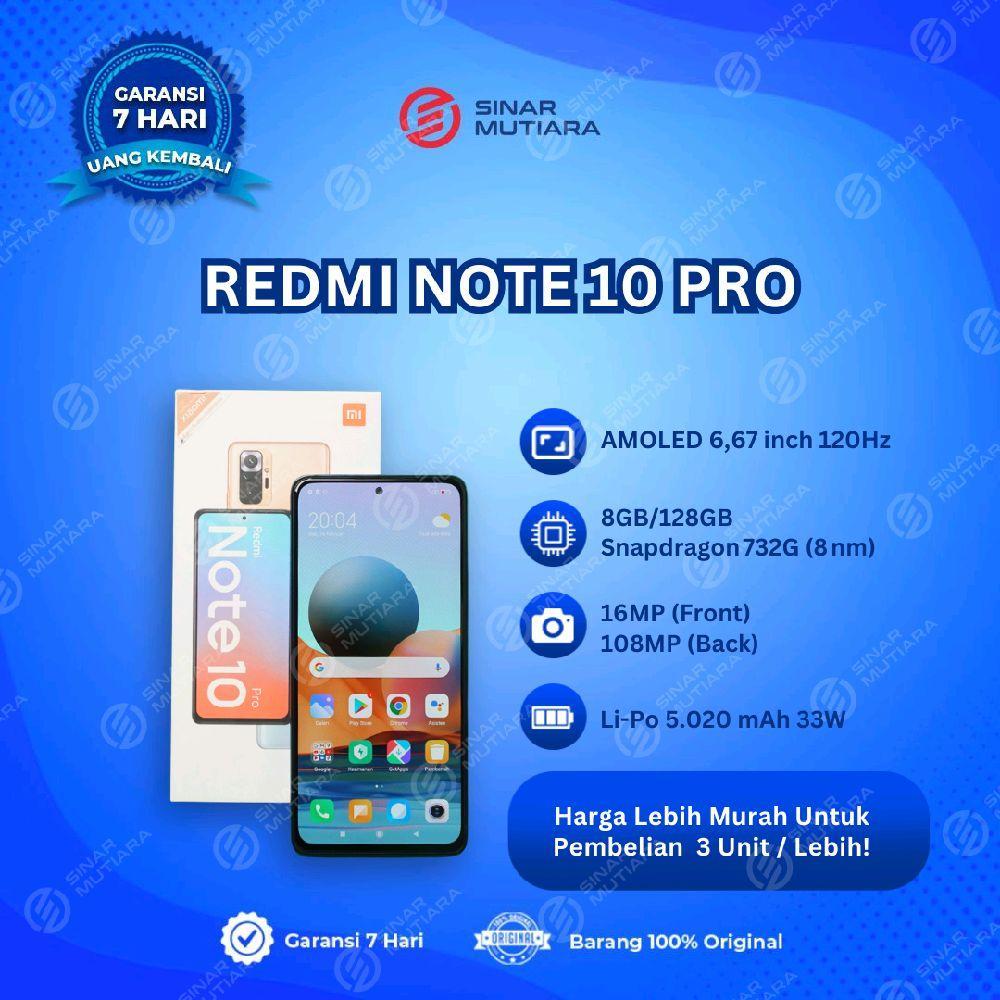 XIAOMI REDMI NOTE 10 PRO 8/128 GB HP SECOND ORIGINAL SINAR MUTIARA CELL