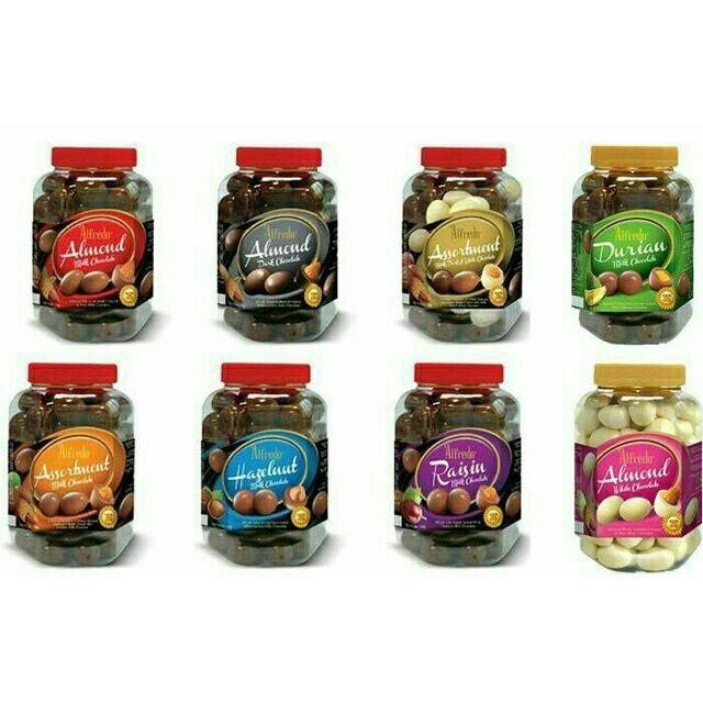 Alfredo Coklat Import 450gr Coklat Kacang Almond / Hazelnut / Raisin / Assorted
