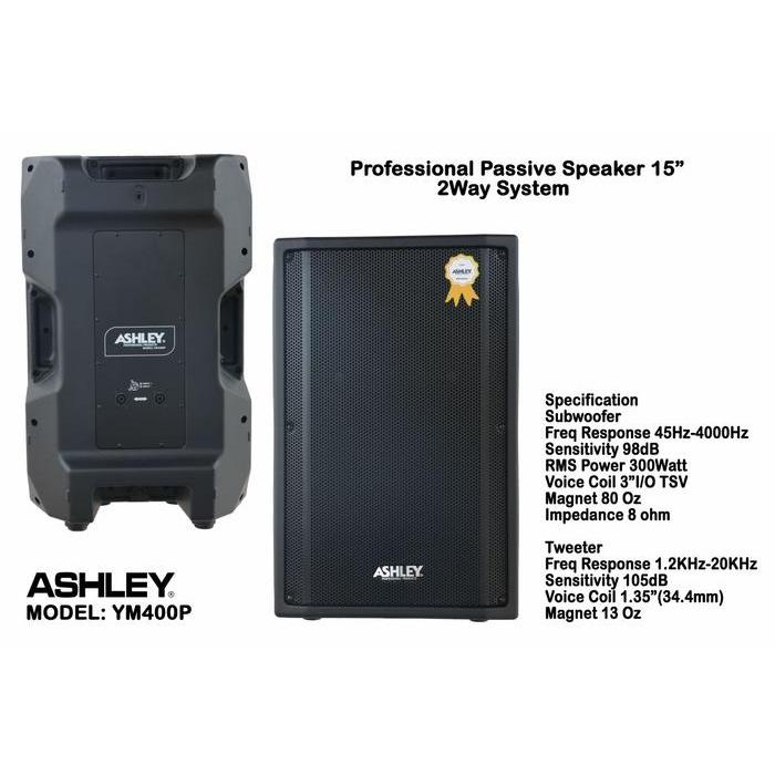 Speaker pasif ASHLEY 15 inch satu pasang original