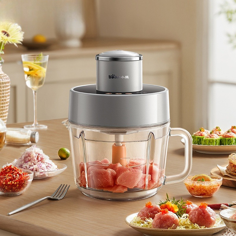 Meat Grinder Household Garlic Paste Machine Multifunctional Cooking Blender Adjustable Thickness Mea