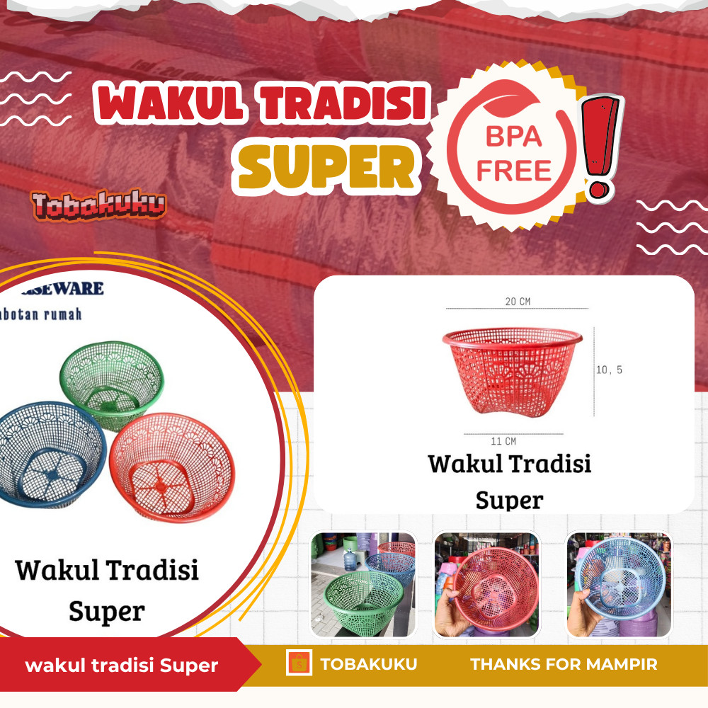 WAKUL TRADISI SUPER - BESEK NASI HAJATAN PLASTIK - CETING/MARANG NASI BERKATAN