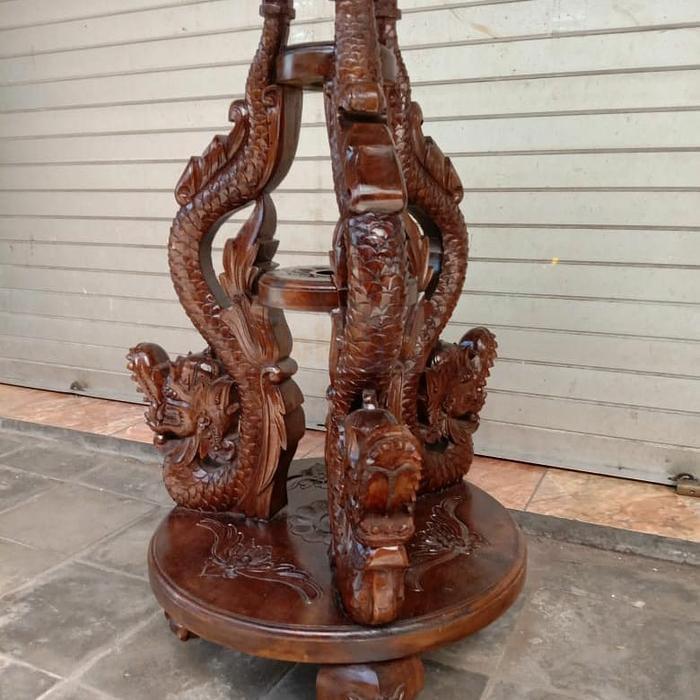 Jagrak Stand Dudukan Pataka Tongkat Pusaka Bendera Naga Kembar 3 Besar EA3423