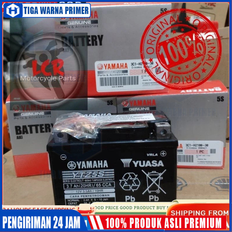 READY STOK Aki Kering Motor YTZ5S Yuasa Asli Yamaha Vixion, Fino, Mio J, Mio Z, Mio GT, Soul, Mio M3