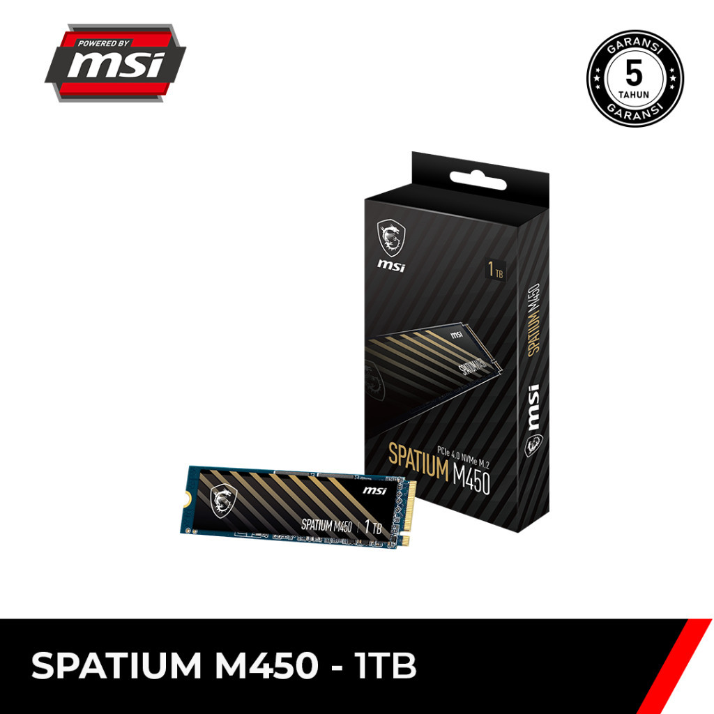 MSI SSD Spatium M450 V1 1TB PCIe 4.0 NVMe M.2
