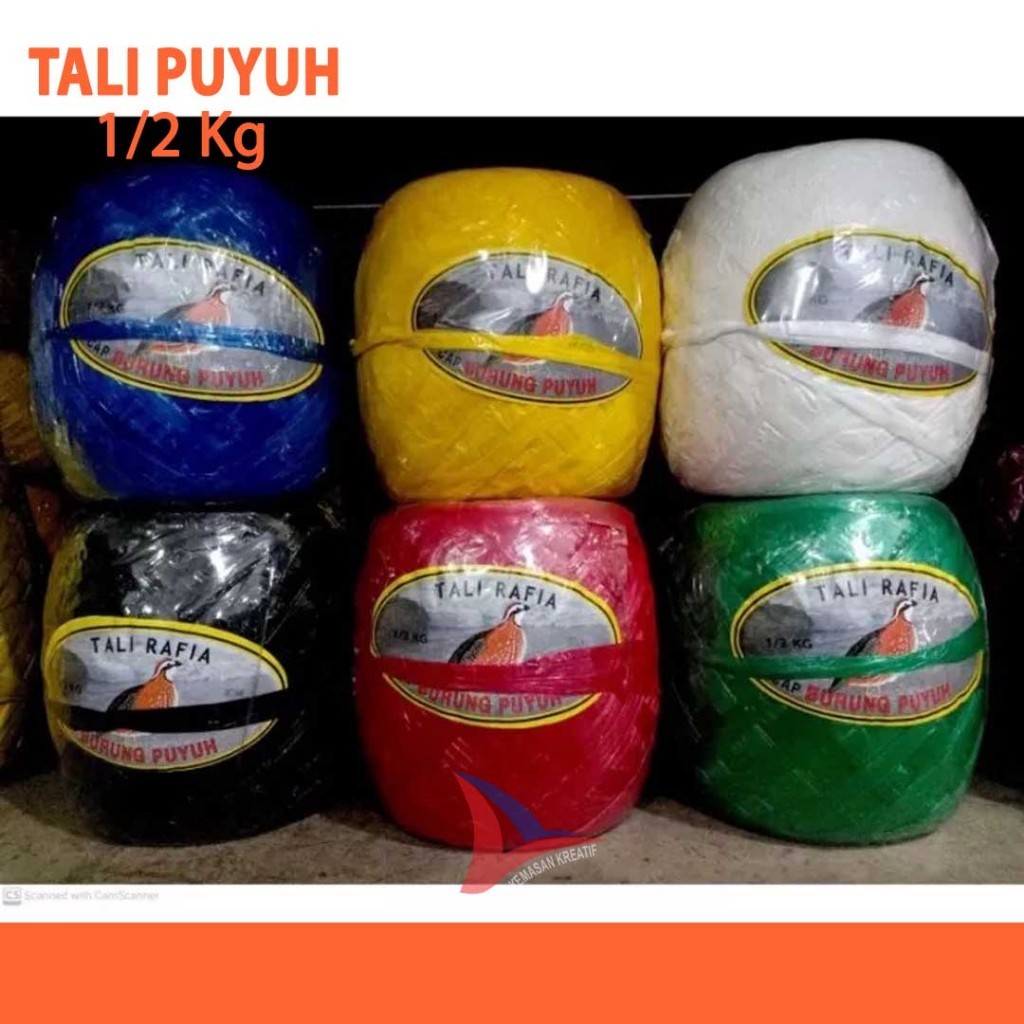 (PCS) Tali Rafia Cap Burung Puyuh 1/2 Kg / rafia 1/2 kg / Tali Rafia Serbaguna