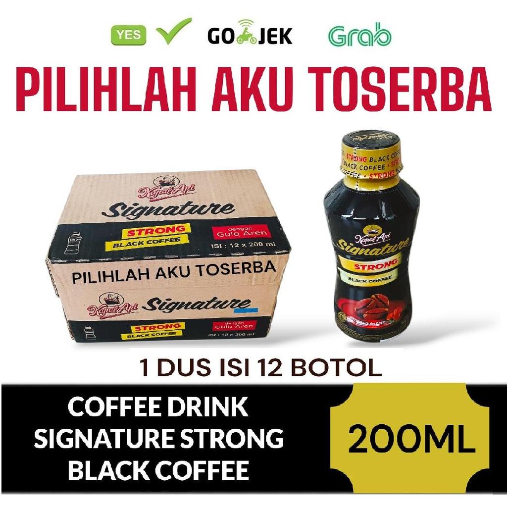 Kopi Kapal Api ( Coffee Drink ) Signature Strong Black Kemasan Botol- ( HARGA 1 DUS )
