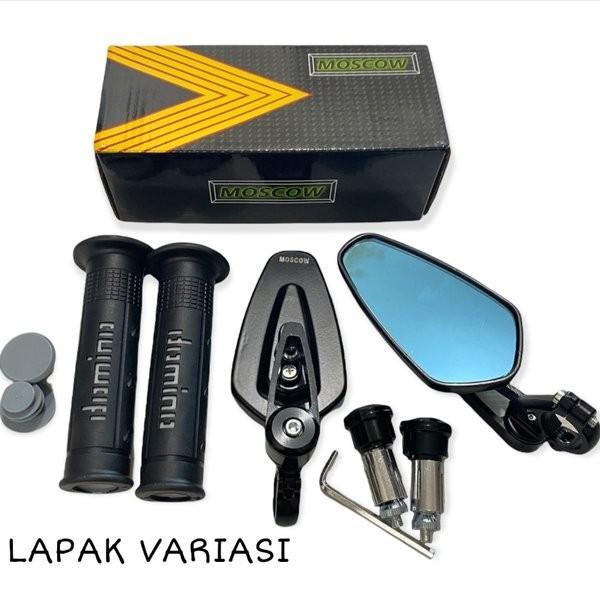 KACA SPION JALU  kaca OVAL PLUS GR1P DOMINO SISIK - hitam