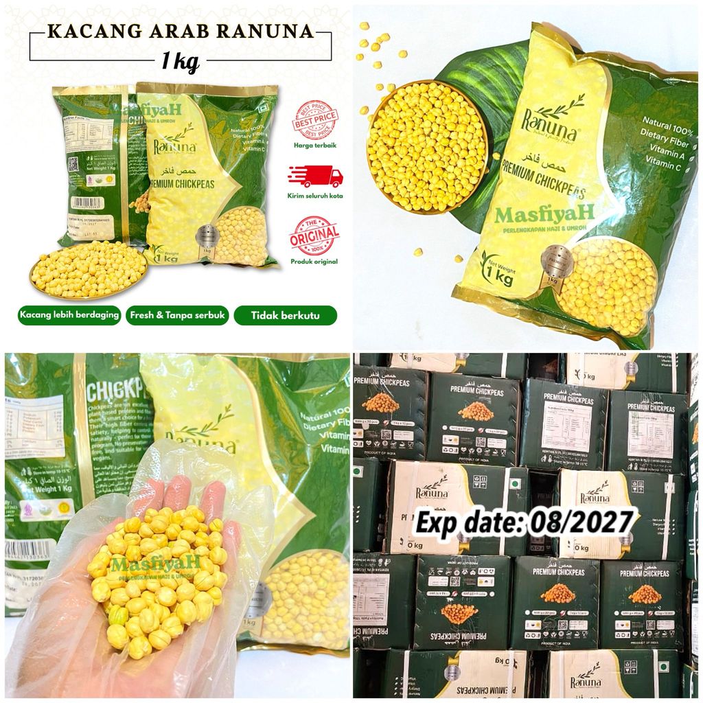 Diskon KACANG ARAB 1KG KACANG ARAB RANUNA 1KG KACANG ARAB MUGAL 1KG KACANG ARAB AL AQSA 1KG CHICKPEA