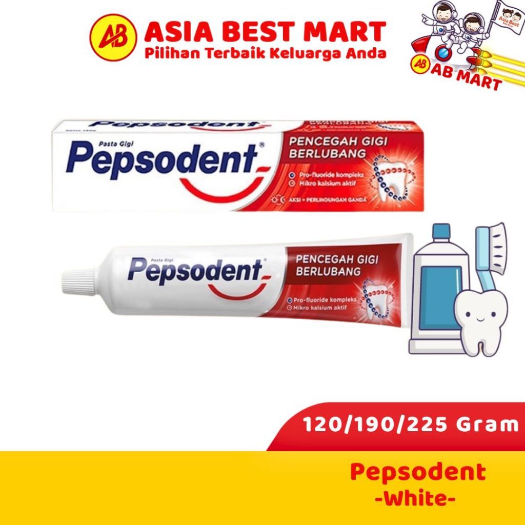 Pepsodent Pasta Gigi White 225 Gr 190gr 120 Gram Toothpaste Odol