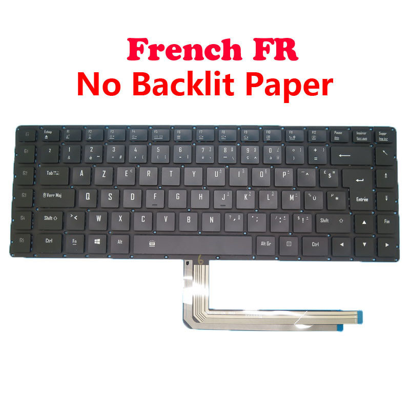 Laptop No Backlit Paper Keyboard For Gigabyte For AERO 14 2Z703-FR562-G30S SKB1711-FR VER:B01 27703-