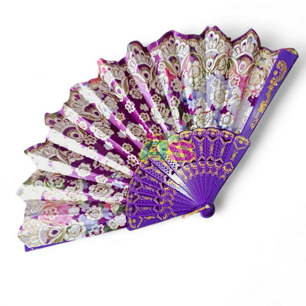 [ MMD TOYS ] KIPAS TANGAN JEPANG / KIPAS TANGAN LIPAT MOTIF BUNGA / KIPAS TANGAN METALIK / KIPAS TAN