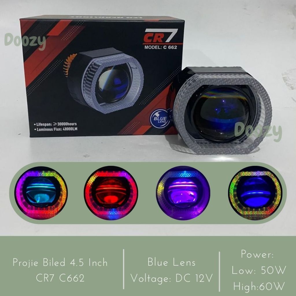 CR7 C662 Projie Biled 4.5 Inch RGB APP Akrilik Crystal