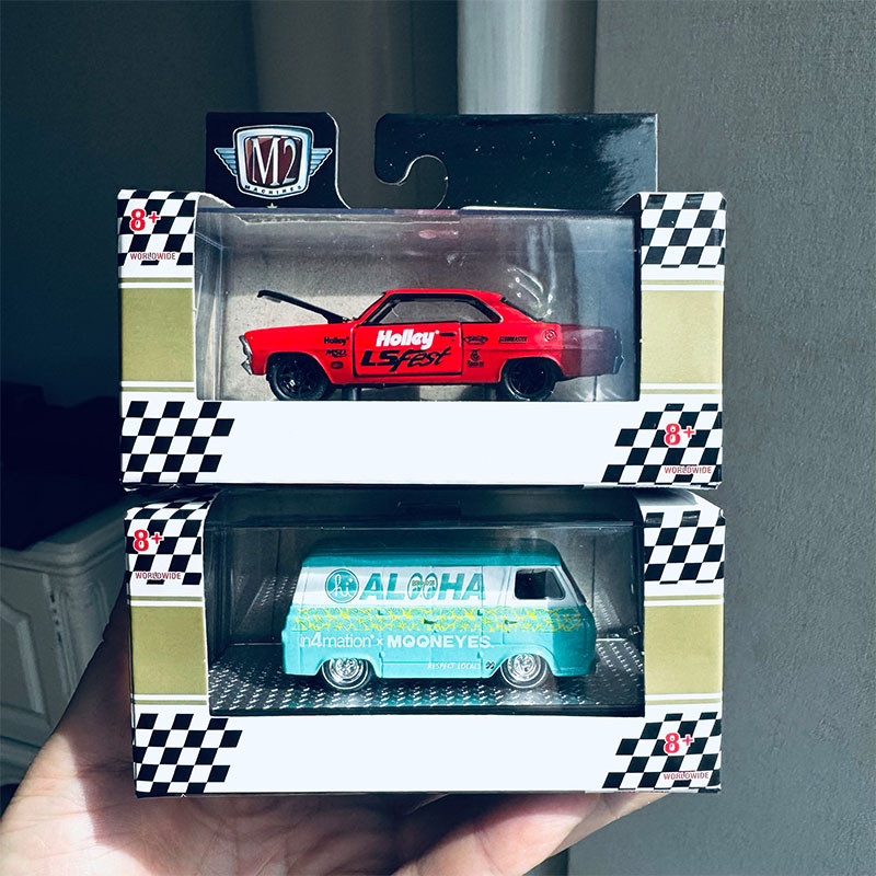 M2 Maines 1:64 Alloy e casting 1965 Ford Econoline In4mation x Mooneyes S28 Car Model Van ildren's t