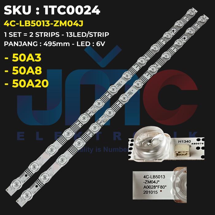 BACKLIGHT TV TCL 50 INCH 50A3 50A8 50A20 50A30 4C-LB5013-ZM04J Elmatu JMCPart