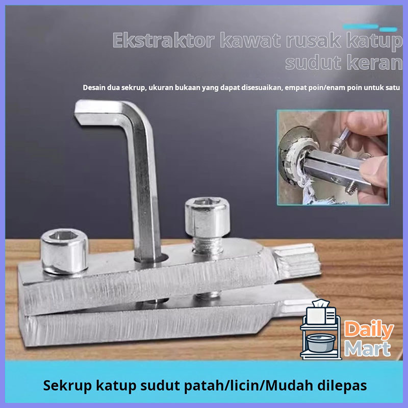 Ekstraktor ulir putus katup sudut keran, keran universal, pipa air ulir terbalik, ujung pipa putus