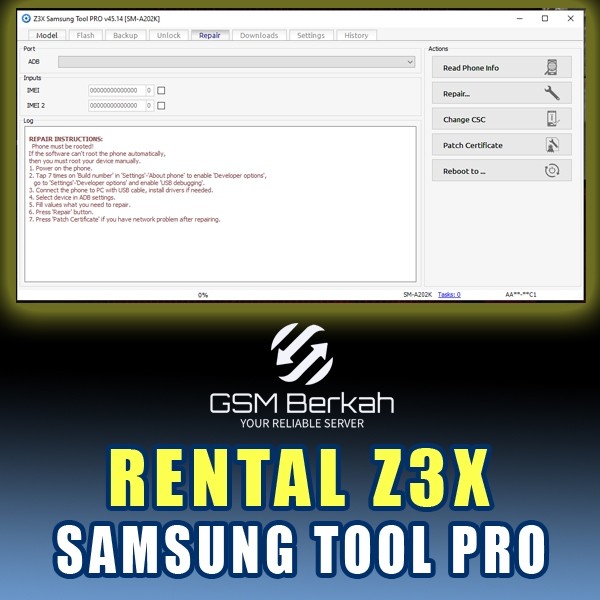 Rental Z3X Box Samsung Tool Pro | Sewa Z3X Box Murah