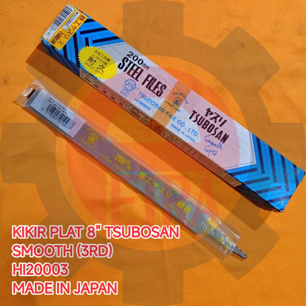 Kikir Besi 8" Flat Tsubosan Japan Smooth 3RD HI20003