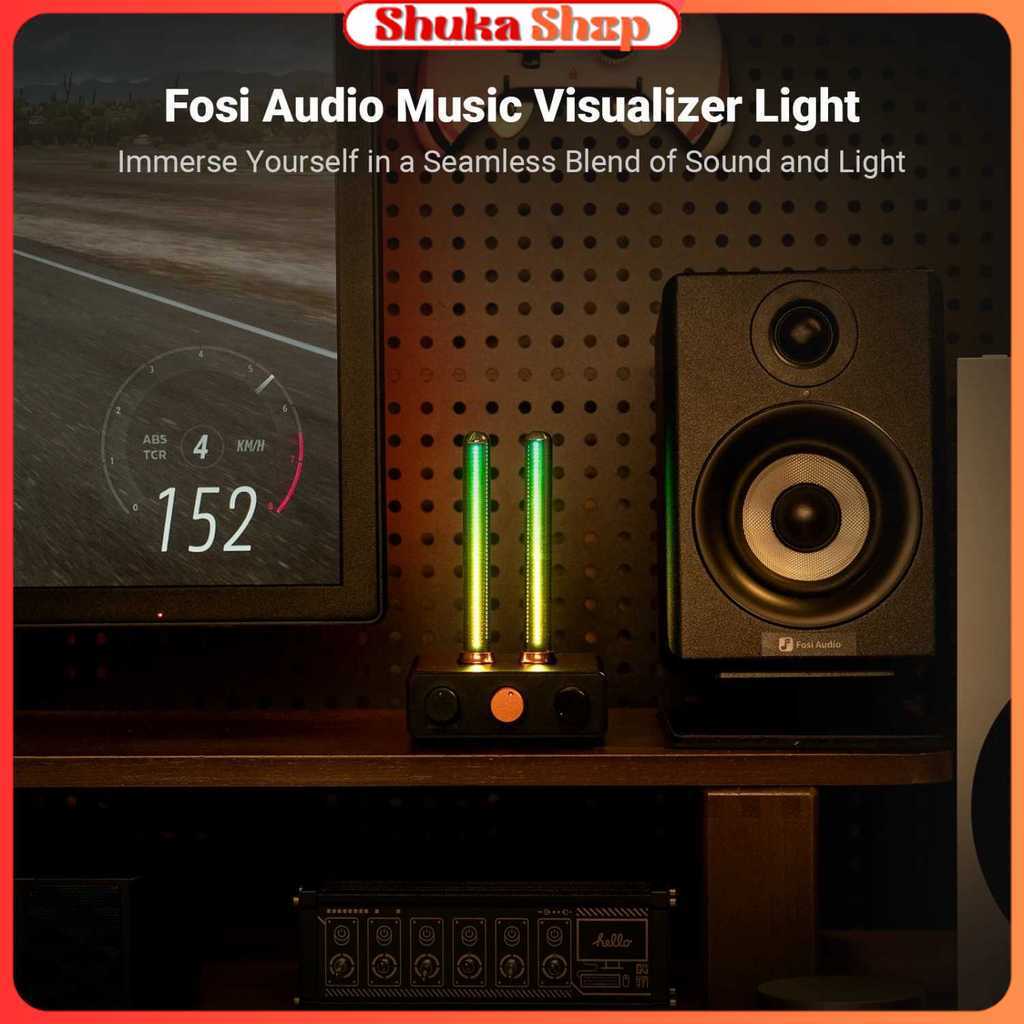 Fosi Audio LED Bar Music Rhythm Visualizer Ambient Light Desktop RGB - AH-01A