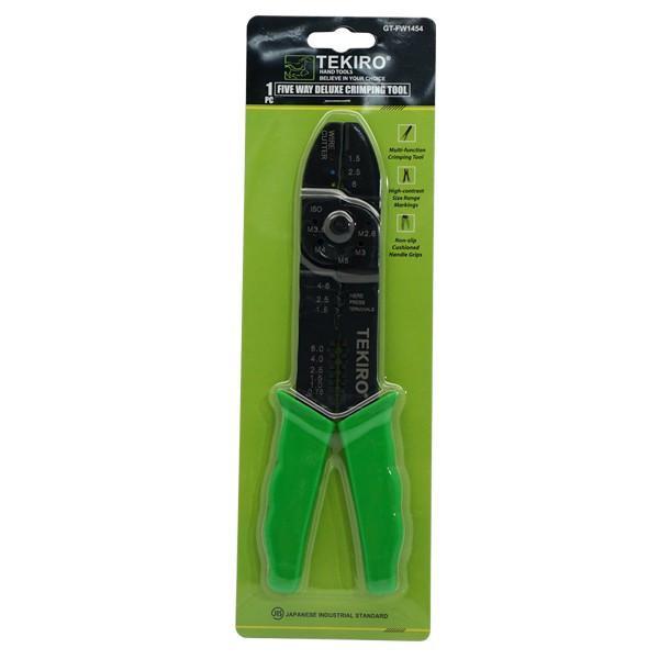 Tekiro Five Way Deluxe Crimping Tool 9" / Tang Crimping 9 Inch - Tang Crimping 9 Inch
