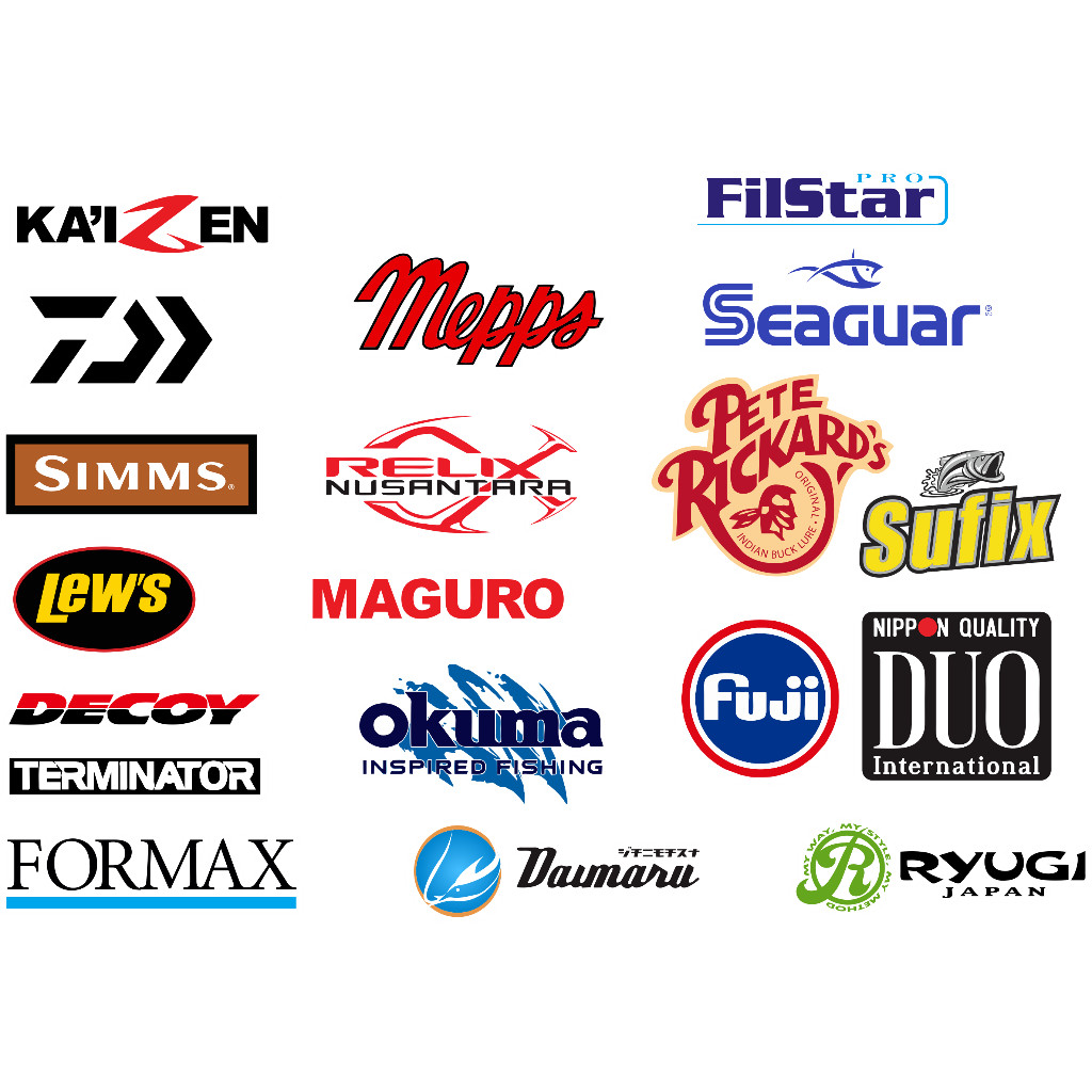 Stiker Mancing Brand Murah Anti Air Dan Sudah Cutting Tinggal Masang Merk Logo Brand Daiwa Maguro Re