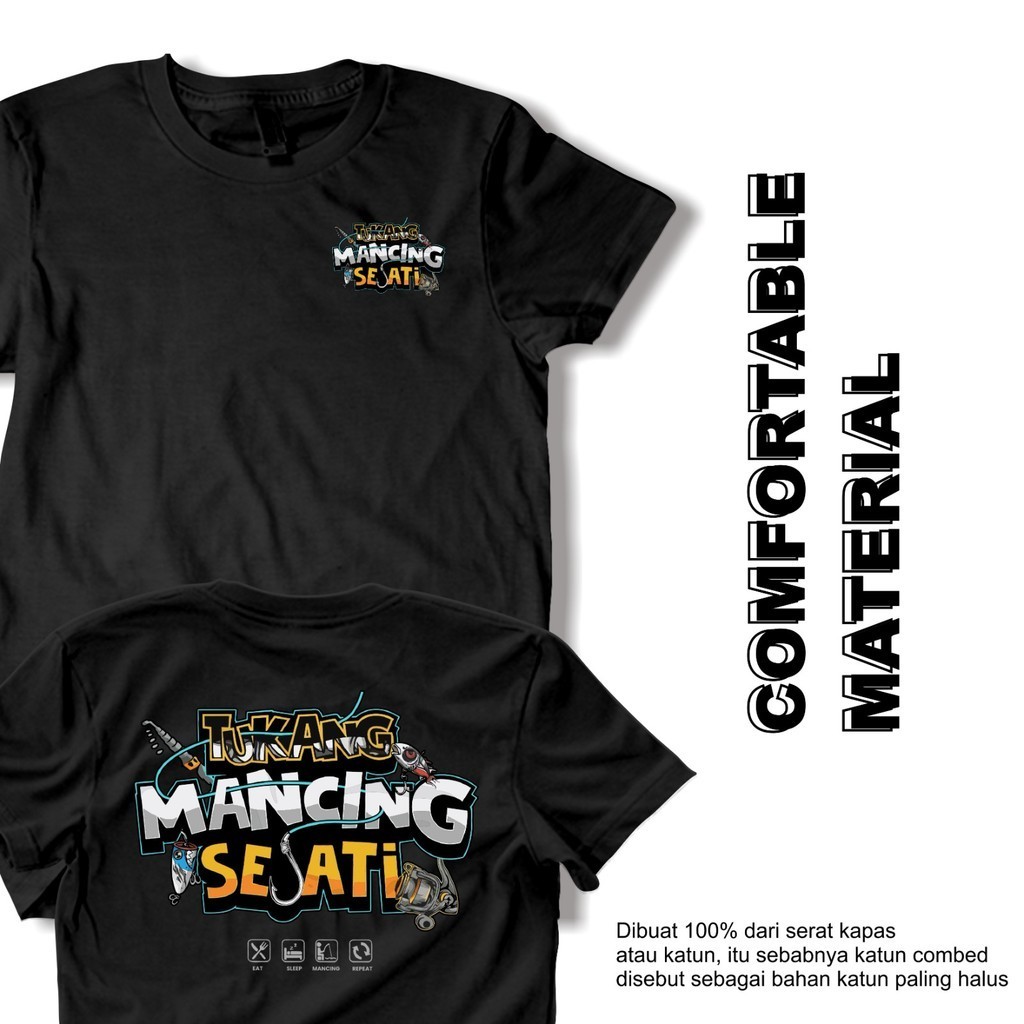 Kaos Pria Katun Combed Premium Original 100% – Kaos Mancing Kata Kata Lucu dan Inspiratif